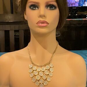 Beautiful Gold Statement Necklace 